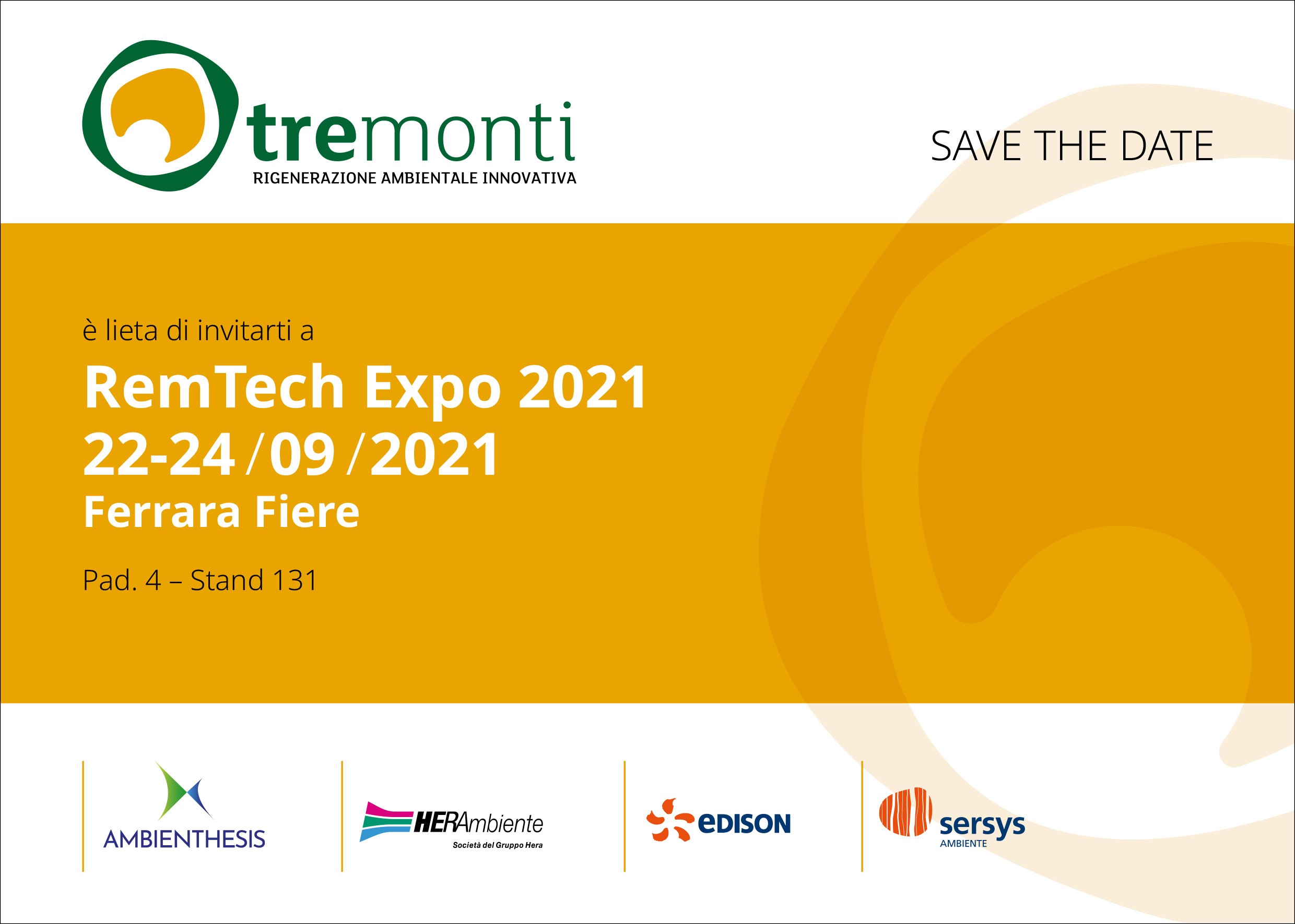 TREMONTI società partecipata da Ambienthesis sarà a RemTech 2021